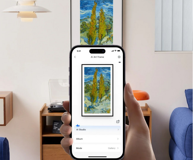 Смарт-пристрій у вигляді рамки для цифрового мистецтва SwitchBot AI Art Frame (Size 7.3)